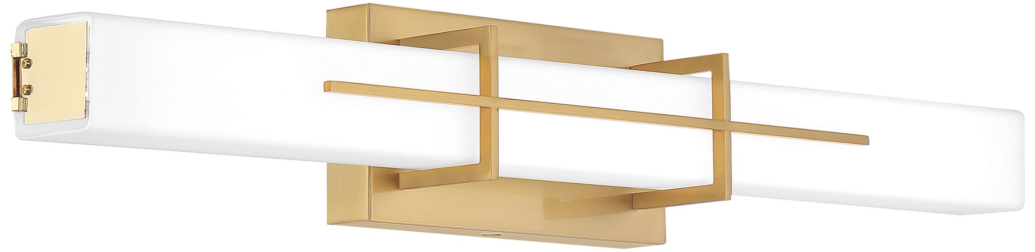 Image 3 Quoizel Gemini 28 1/4" Wide Aged Brass LED Bath Light more views