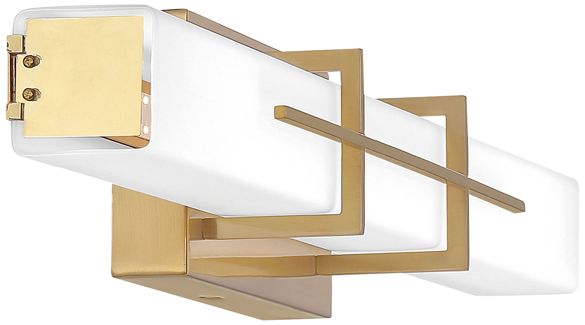 Image 4 Quoizel Gemini 28 1/4" Wide Aged Brass LED Bath Light more views