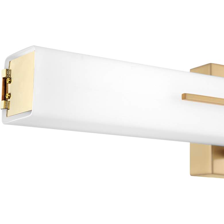 Image 6 Quoizel Gemini 28 1/4 inch Wide Aged Brass LED Bath Light more views