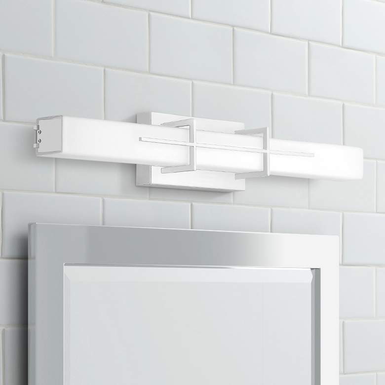 Image 1 Quoizel Gemini 28 1/4" Wide Polished Chrome LED Bath Light