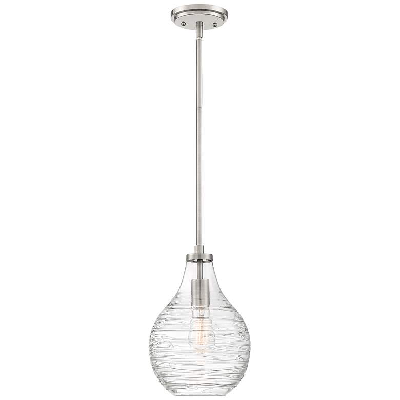 Image 2 Quoizel Genie 8 3/4" Wide Brushed Nickel Teardrop Mini Pendant Light more views