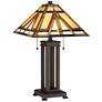 Quoizel Gibbons Russet 22 1/2" Mission Style 2-Light Table Lamp
