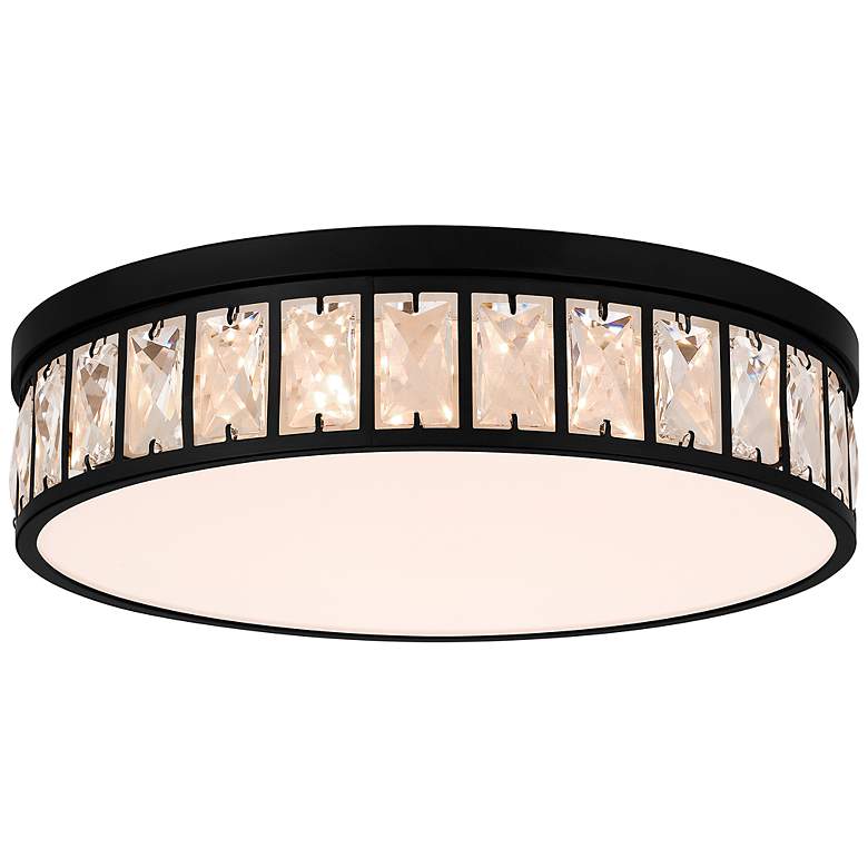 Image 1 Quoizel Gibson 14 3/4" Wide Matte Black LED Ceiling Light