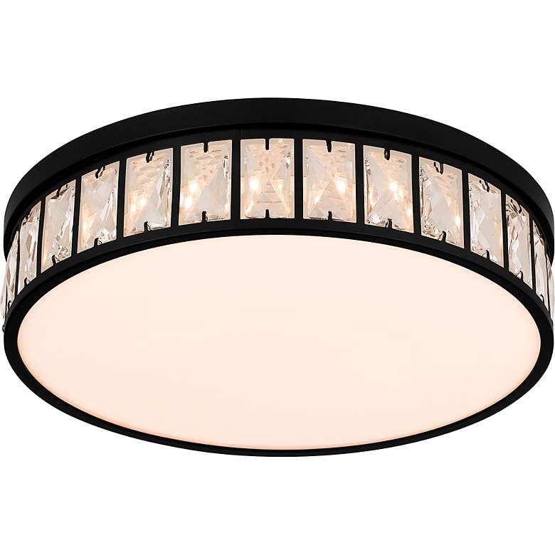 Image 4 Quoizel Gibson 14 3/4" Wide Matte Black LED Ceiling Light more views