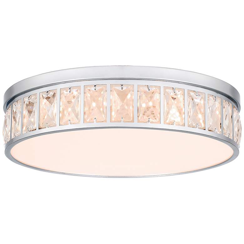 Image 1 Quoizel Gibson 14 3/4"W Polished Chrome LED Ceiling Light