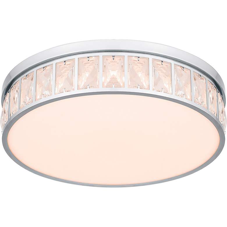 Image 4 Quoizel Gibson 14 3/4"W Polished Chrome LED Ceiling Light more views
