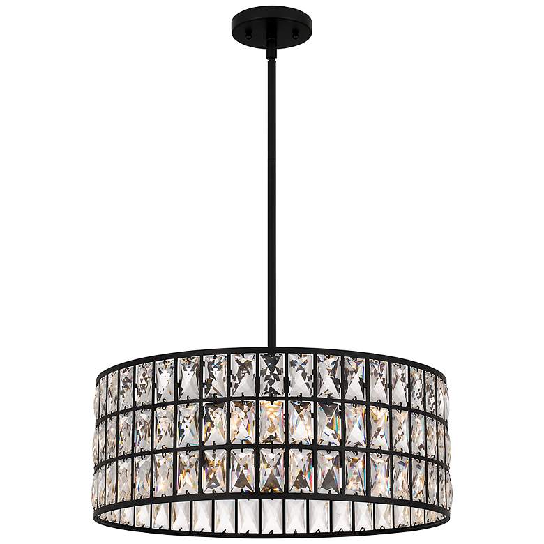 Image 1 Quoizel Gibson 20" Wide Matte Black Drum Pendant Light