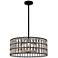 Quoizel Gibson 20" Wide Matte Black Drum Pendant Light