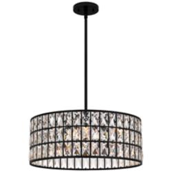 Quoizel Gibson 20" Wide Matte Black Drum Pendant Light