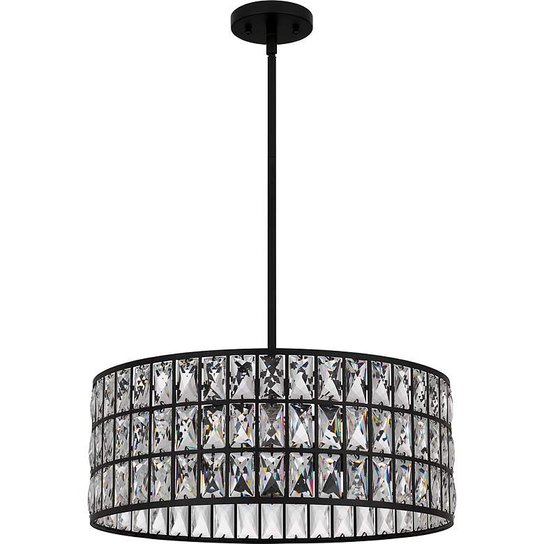 Image 2 Quoizel Gibson 20" Wide Matte Black Drum Pendant Light more views