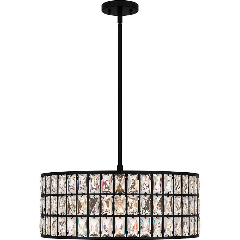 Image 3 Quoizel Gibson 20" Wide Matte Black Drum Pendant Light more views