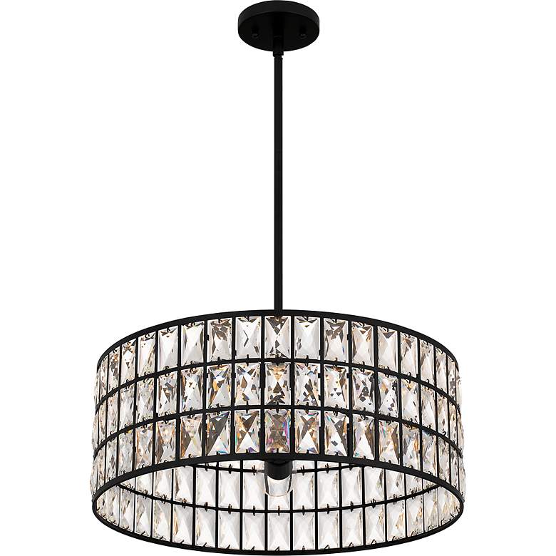 Image 4 Quoizel Gibson 20" Wide Matte Black Drum Pendant Light more views