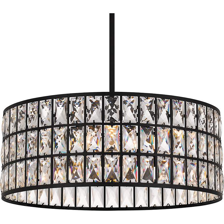 Image 5 Quoizel Gibson 20" Wide Matte Black Drum Pendant Light more views
