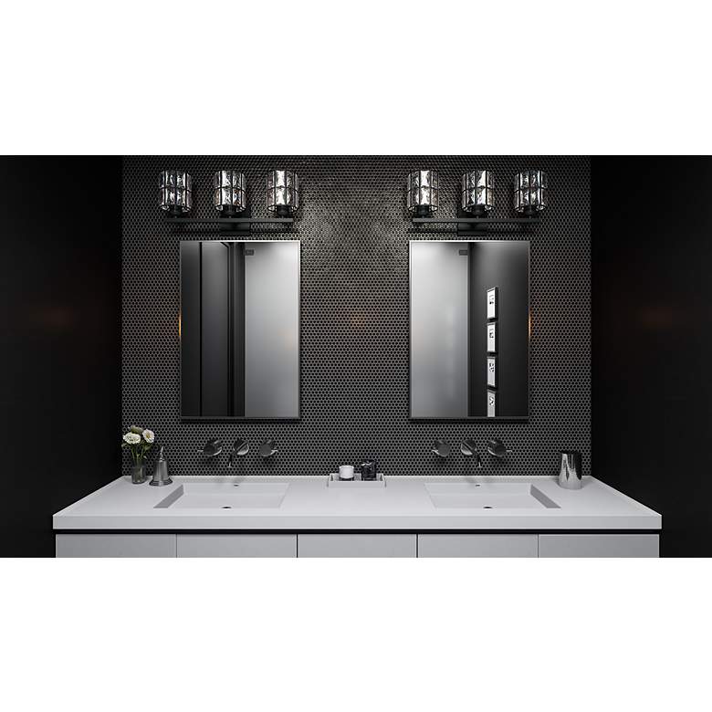 Image 3 Quoizel Gibson 21 1/4" Wide Matte Black 3-Light Bath Light more views