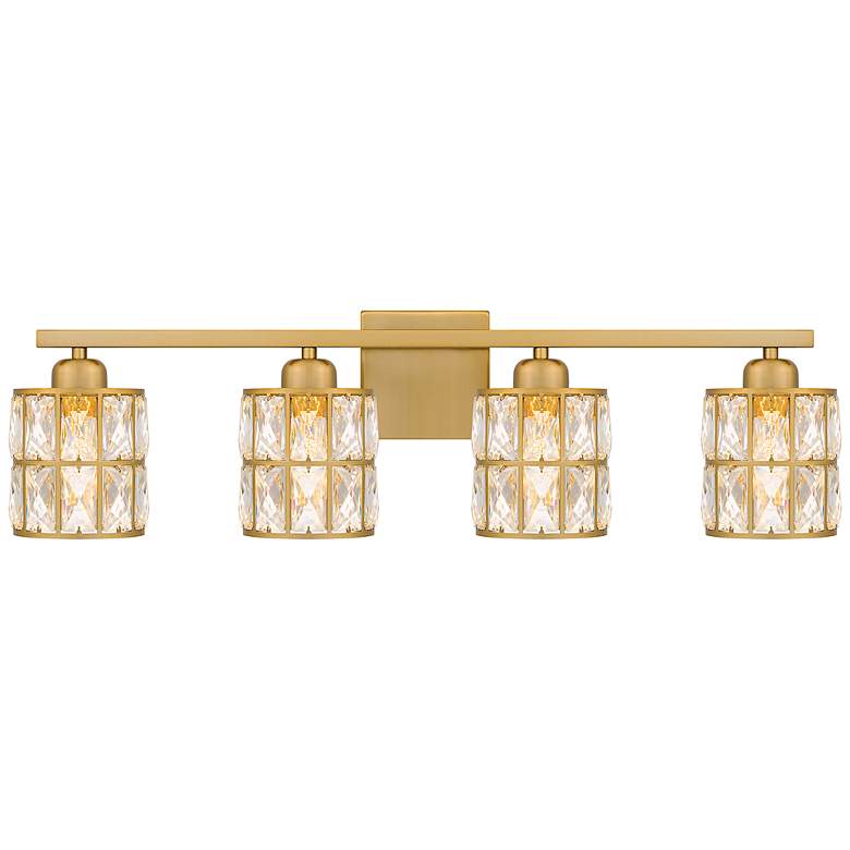 Image 2 Quoizel Gibson 29 1/2" Wide Aged Brass 4-Light Bath Light