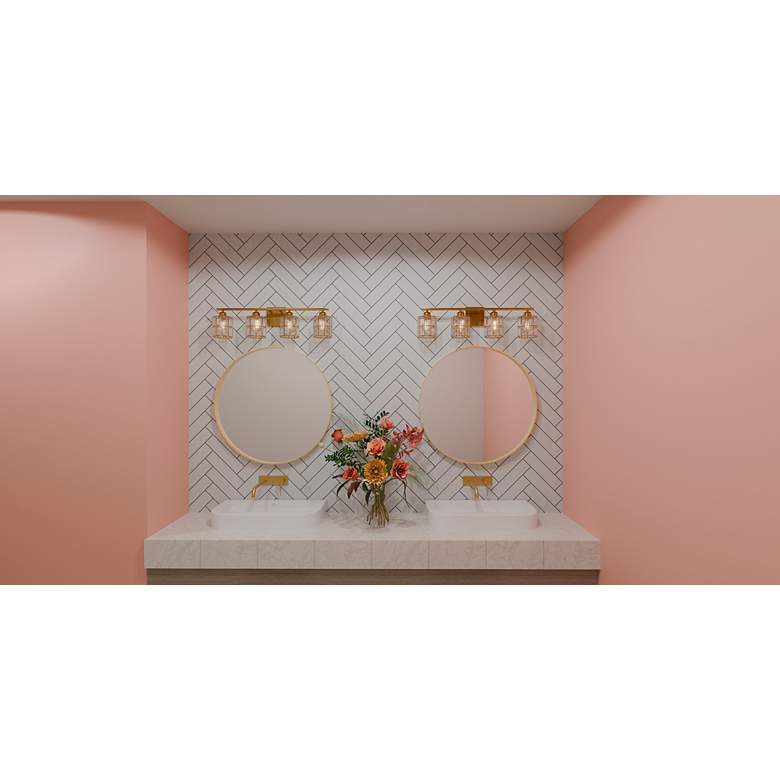 Image 3 Quoizel Gibson 29 1/2" Wide Aged Brass 4-Light Bath Light more views