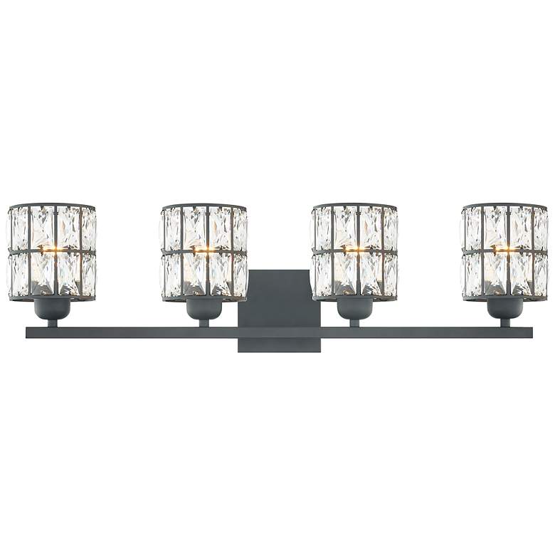 Image 1 Quoizel Gibson 29 1/2 inch Wide Matte Black 4-Light Bath Light