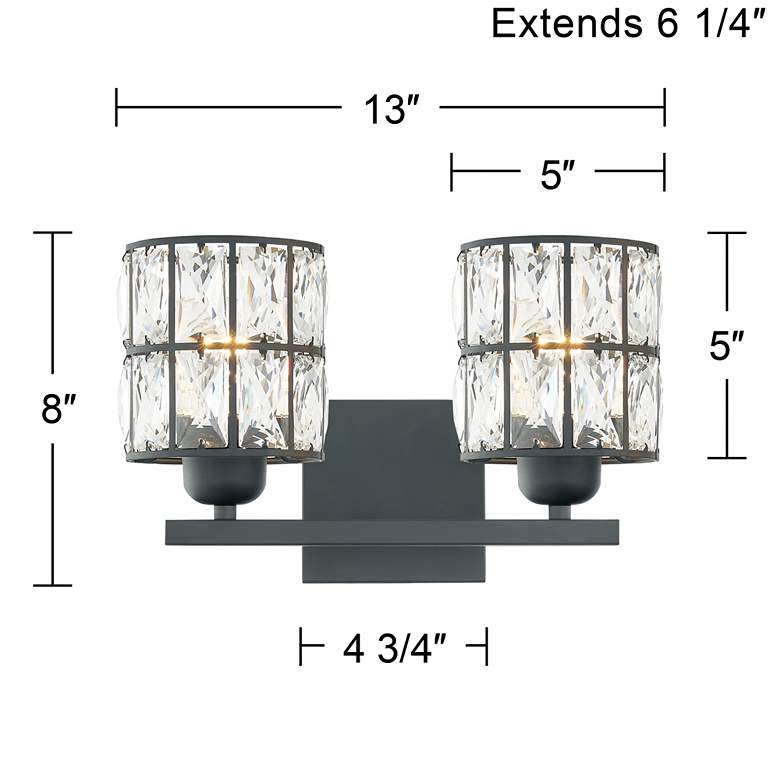 Image 4 Quoizel Gibson 8 inch High Matte Black 2-Light Wall Sconce more views