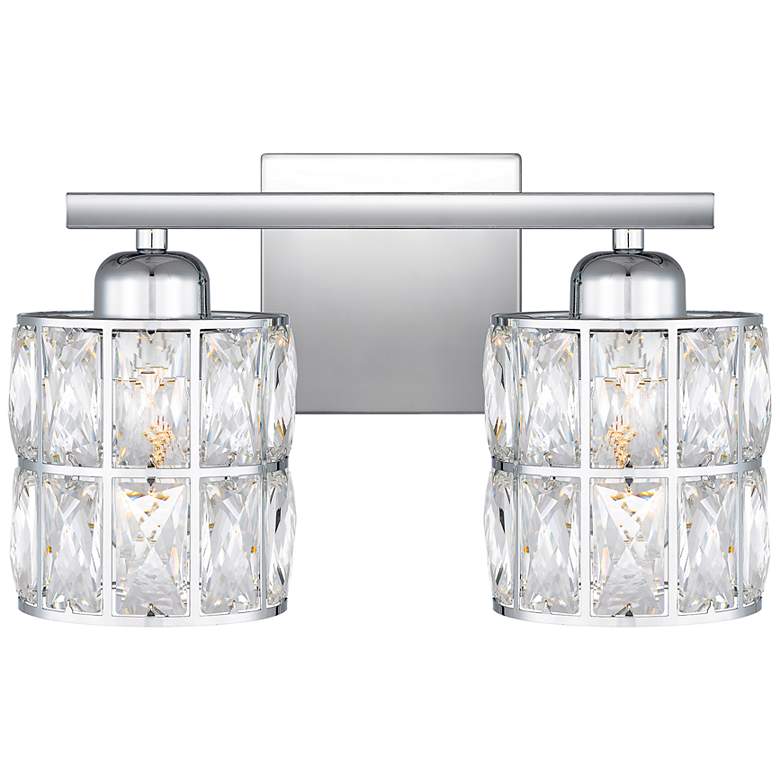 Image 3 Quoizel Gibson 8 inch High Polished Chrome 2-Light Wall Sconce