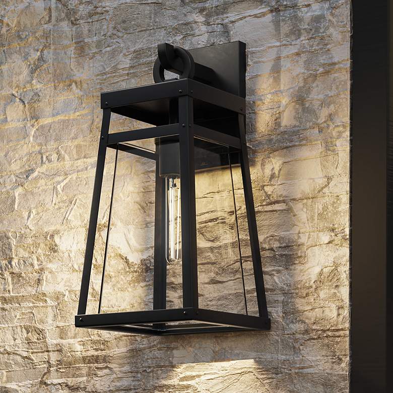 Image 1 Quoizel Godfrey 20 1/2" High Matte Black Outdoor Wall Light