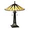 Quoizel Gotham 25" Antique Bronze Mission Tiffany-Style Table Lamp