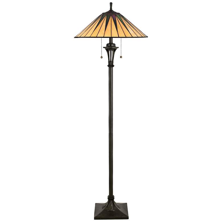 Image 3 Quoizel Gotham Tiffany-Style Floor Lamp