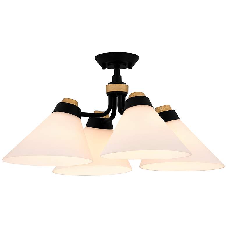 Image 3 Quoizel Graft 24 1/2" Wide Matte Black 4-Light Ceiling Light