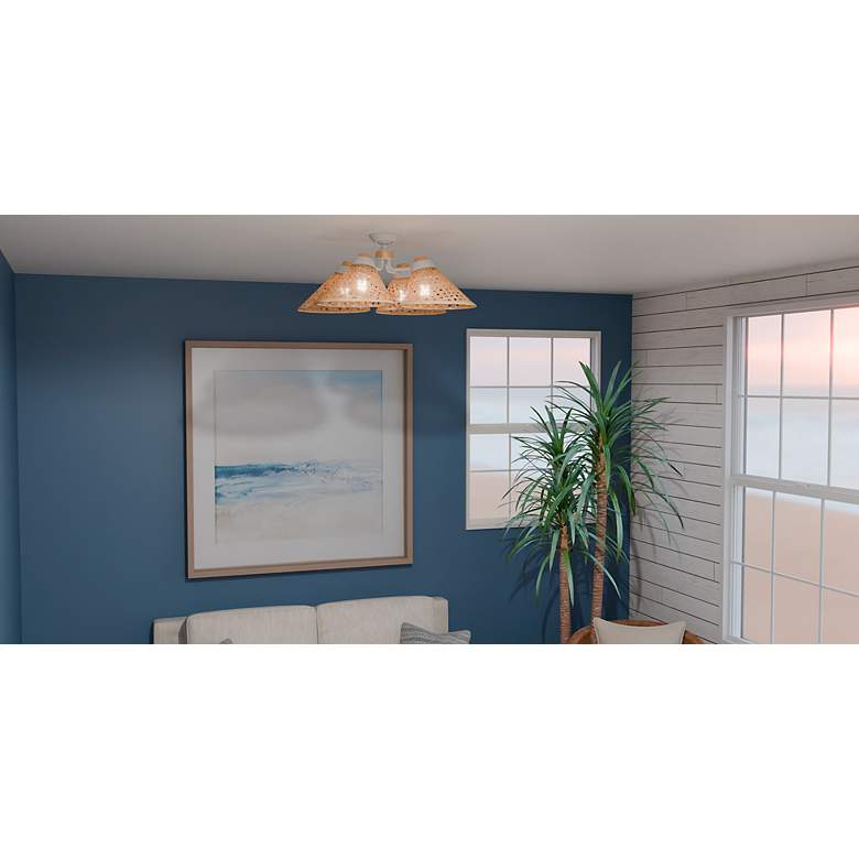 Image 3 Quoizel Graft 24" Wide Matte White Ceiling Light more views