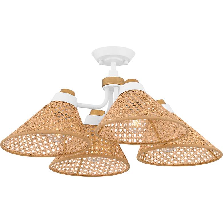 Image 6 Quoizel Graft 24" Wide Matte White Ceiling Light more views