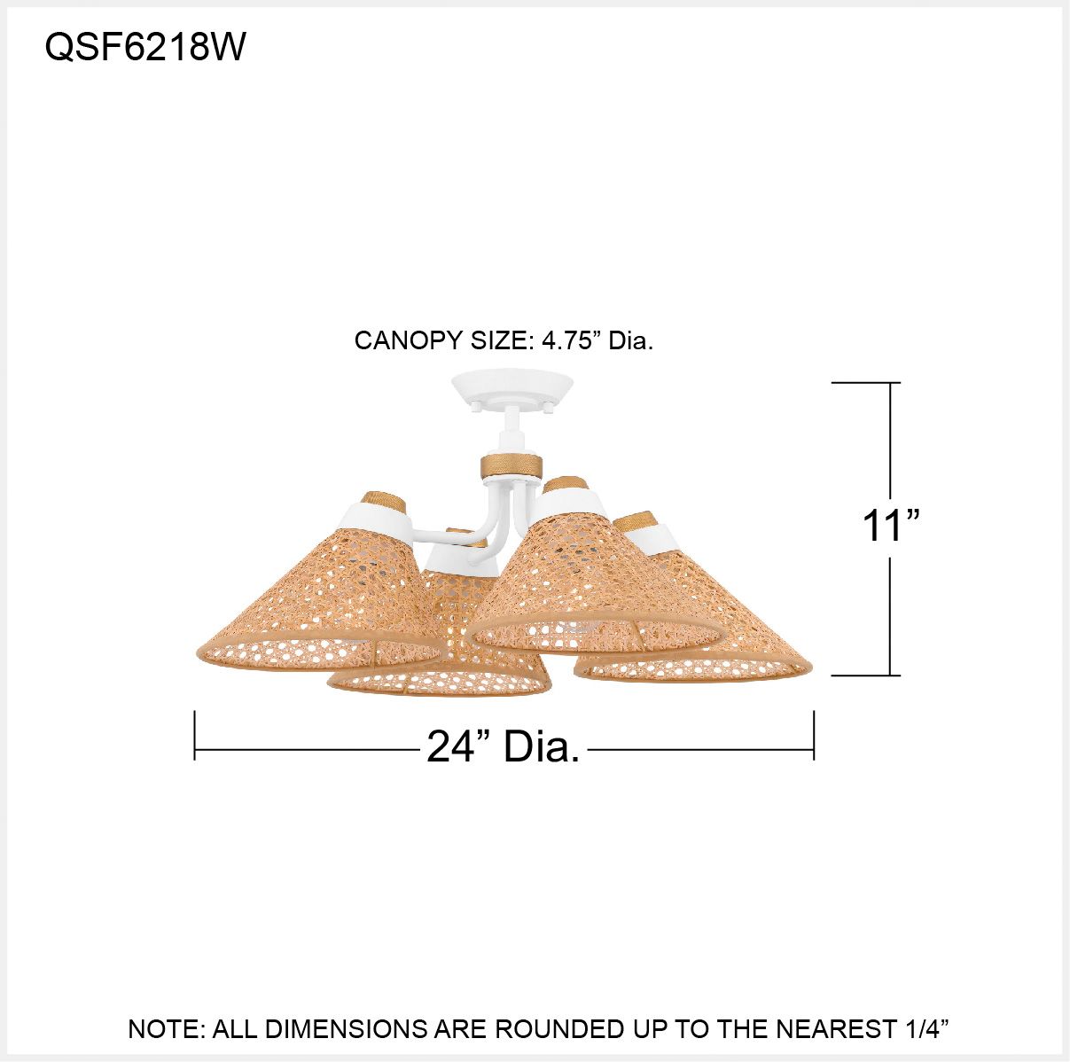 Quoizel Graft 24" Wide Matte White Ceiling Light