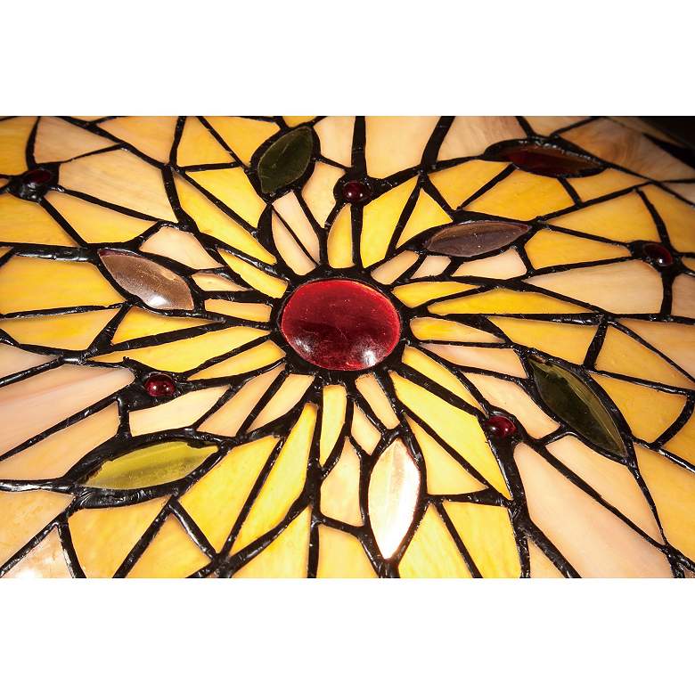 Image 4 Quoizel Graham 16.5" Wide Bronze and Tiffany Style Glass Ceiling Light more views