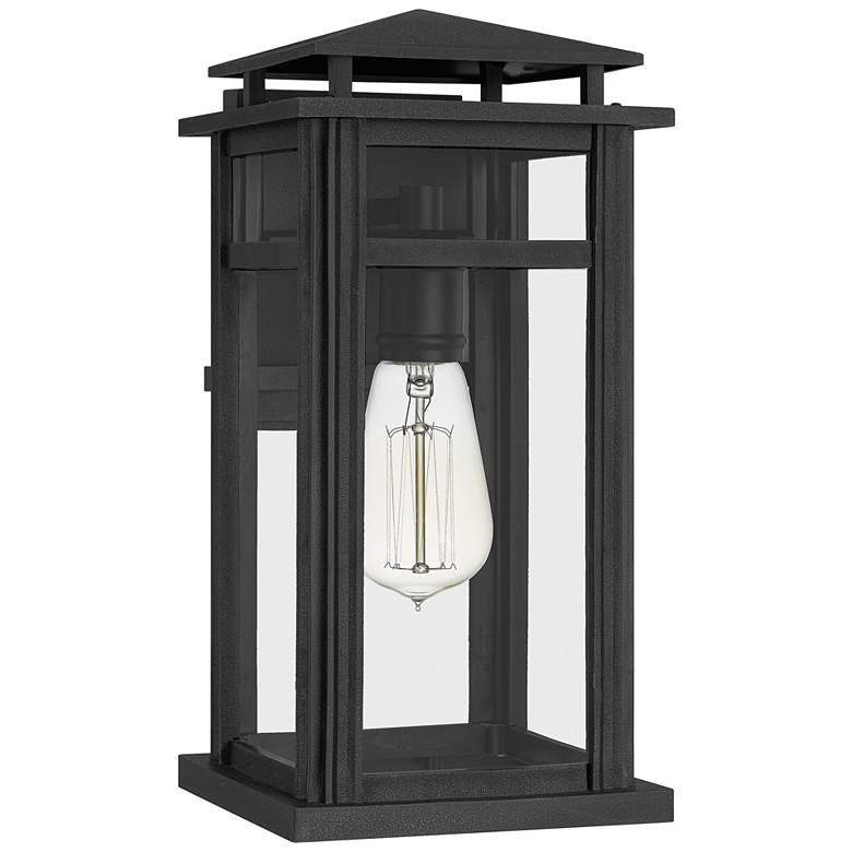 Image 1 Quoizel Granby 14 1/2 inch High Earth Black Outdoor Wall Light