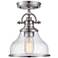 Quoizel Grant 10 1/2" High Brushed Nickel Ceiling Light