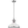 3_Quoizel Grant 13 1/2" Wide Brushed Nickel Seeded Glass Dome Pendant
