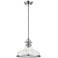 Quoizel Grant 13 1/2" Wide Brushed Nickel Seeded Glass Dome Pendant