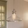 2_Quoizel Grant 13 1/2" Wide Brushed Nickel Seeded Glass Dome Pendant