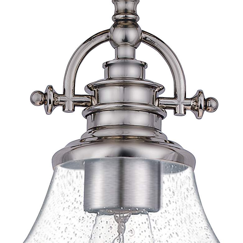 Image 5 Quoizel Grant 13 1/2" Wide Brushed Nickel Seeded Glass Dome Pendant more views