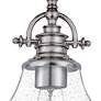 Quoizel Grant 13 1/2" Wide Brushed Nickel Seeded Glass Dome Pendant in scene