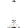 5_Quoizel Grant 13 1/2" Wide Brushed Nickel Seeded Glass Dome Pendant more views