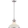 2_Quoizel Grant 13 1/2" Wide Nickel and White Dome Light Pendant more views