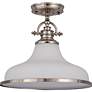 4_Quoizel Grant 13 1/2" Wide Nickel and White Dome Light Pendant more views