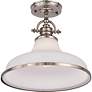 5_Quoizel Grant 13 1/2" Wide Nickel and White Dome Light Pendant more views