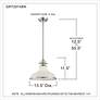 7_Quoizel Grant 13 1/2" Wide Nickel and White Dome Light Pendant more views