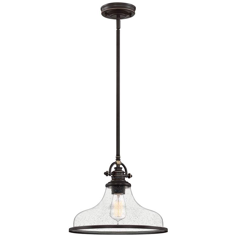 Image 2 Quoizel Grant 13 1/2" Wide Palladian Bronze Pendant Light