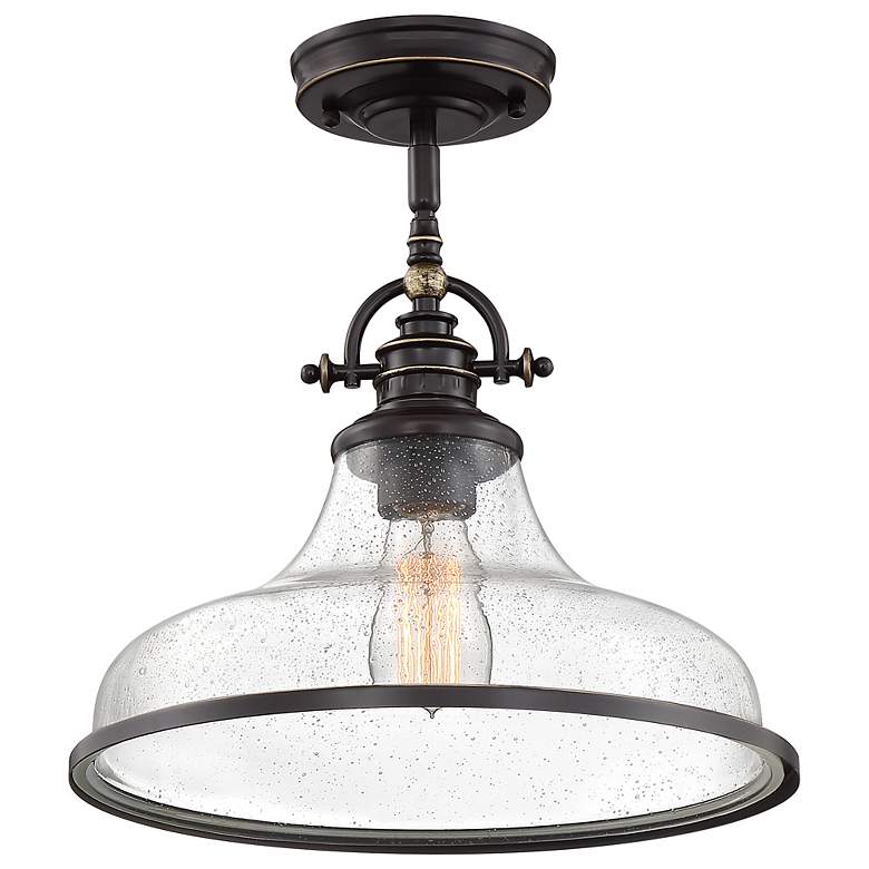 Image 7 Quoizel Grant 13 1/2" Wide Palladian Bronze Pendant Light more views
