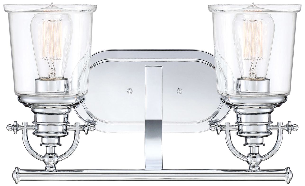 Image 3 Quoizel Grant 16"W Polished Chrome 2-Light Wall Sconce more views