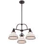 2_Quoizel Grant 24" Wide 3-Light Bronze White Dome Glass Chandelier more views