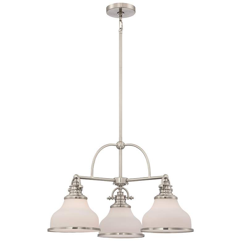 Image 1 Quoizel Grant 24" Wide Brushed Nickel 3-Arm Downlight Chandelier