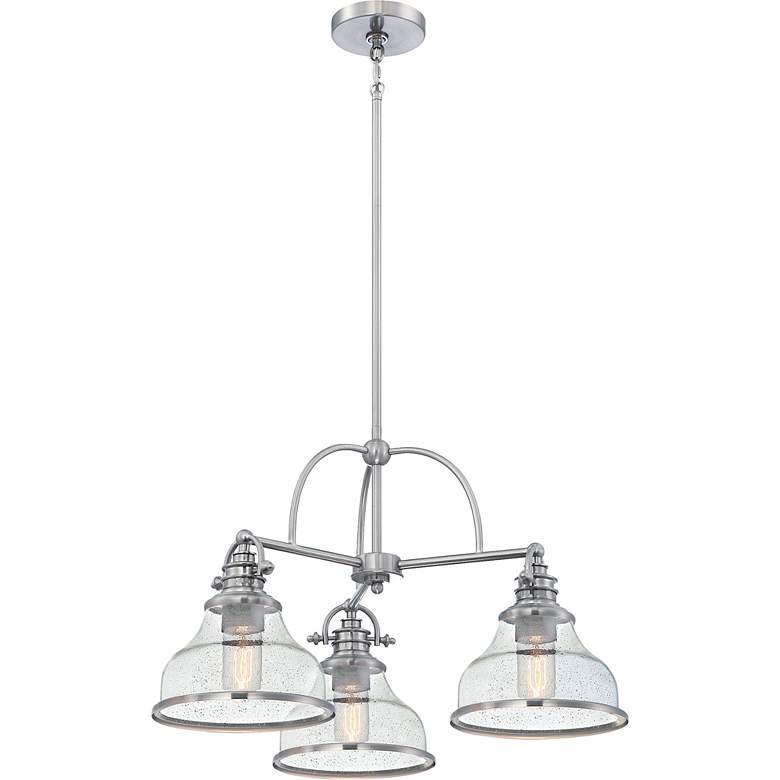 Image 6 Quoizel Grant 24" Wide Brushed Nickel 3-Light Chandelier more views