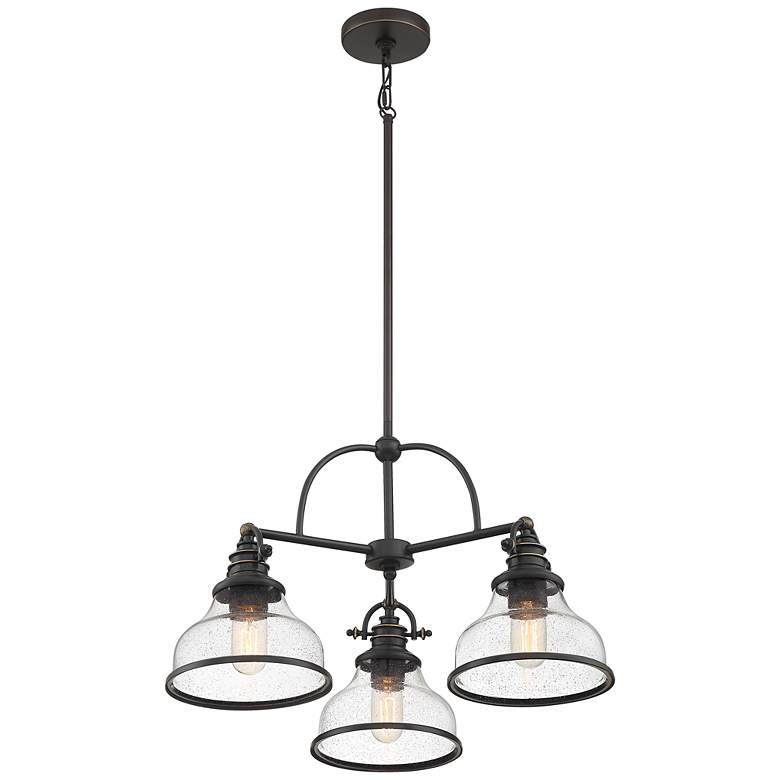 Image 3 Quoizel Grant 24" Wide Palladian Bronze 3-Light Chandelier more views